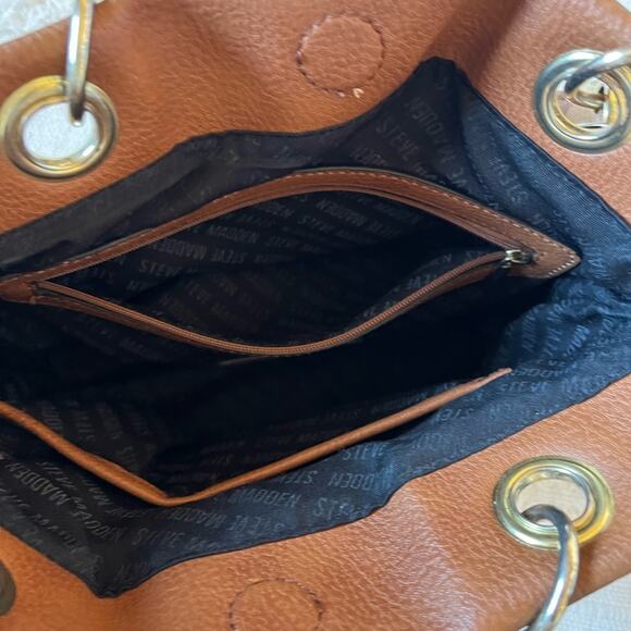 Steve Madden cognac small handbag - Picture 6 of 11